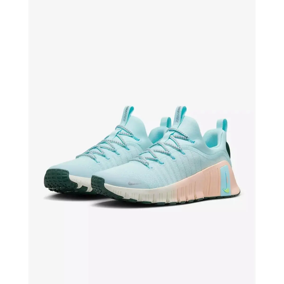 Nike Free Metcon 6 Prm Women Multi Sz Glacier Blue/mtlc Silver HV5228 474 Box No Lid