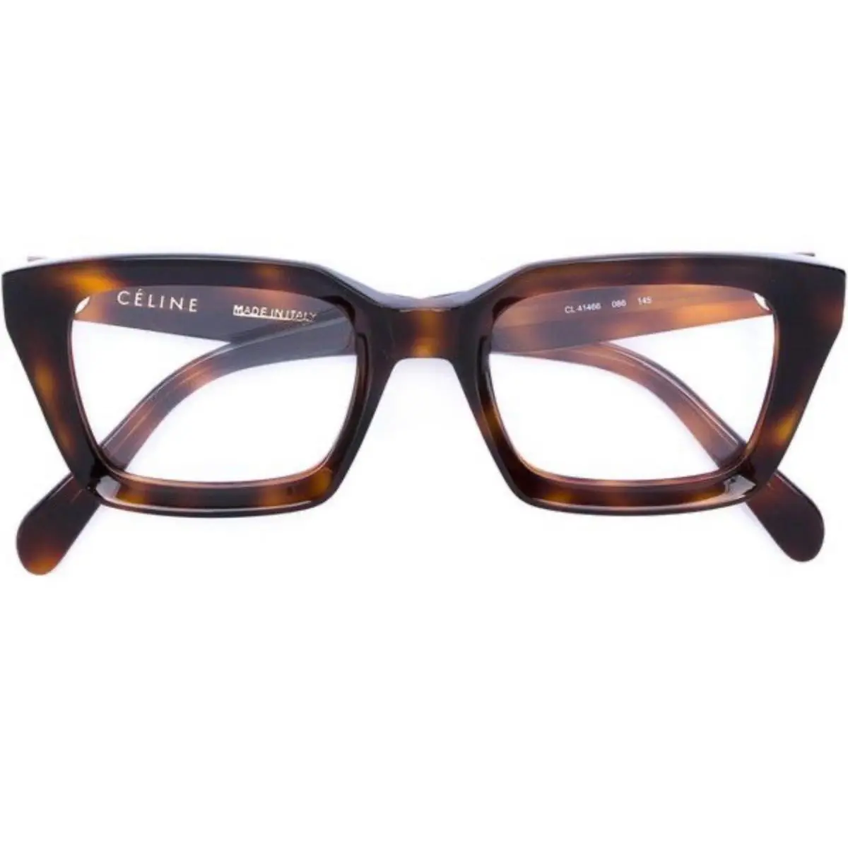 Bold 3 Dots Rectangular Frame Tortoise Women CL 41466/086/145 by Celine