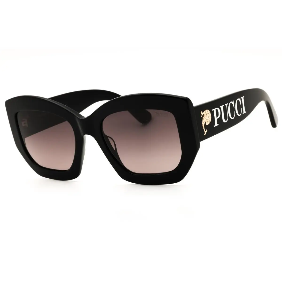 EP0211 01B Shiny Black/smoke Gradient 54-20-140 Sunglasses by Emilio Pucci