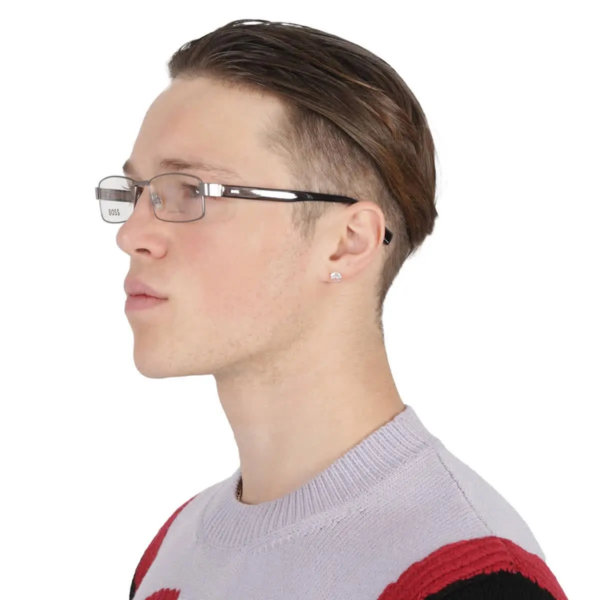 Demo Rectangular Men`s Eyeglasses Boss 1519 0RAA 56 Boss 1519 0RAA 56 by Hugo Boss