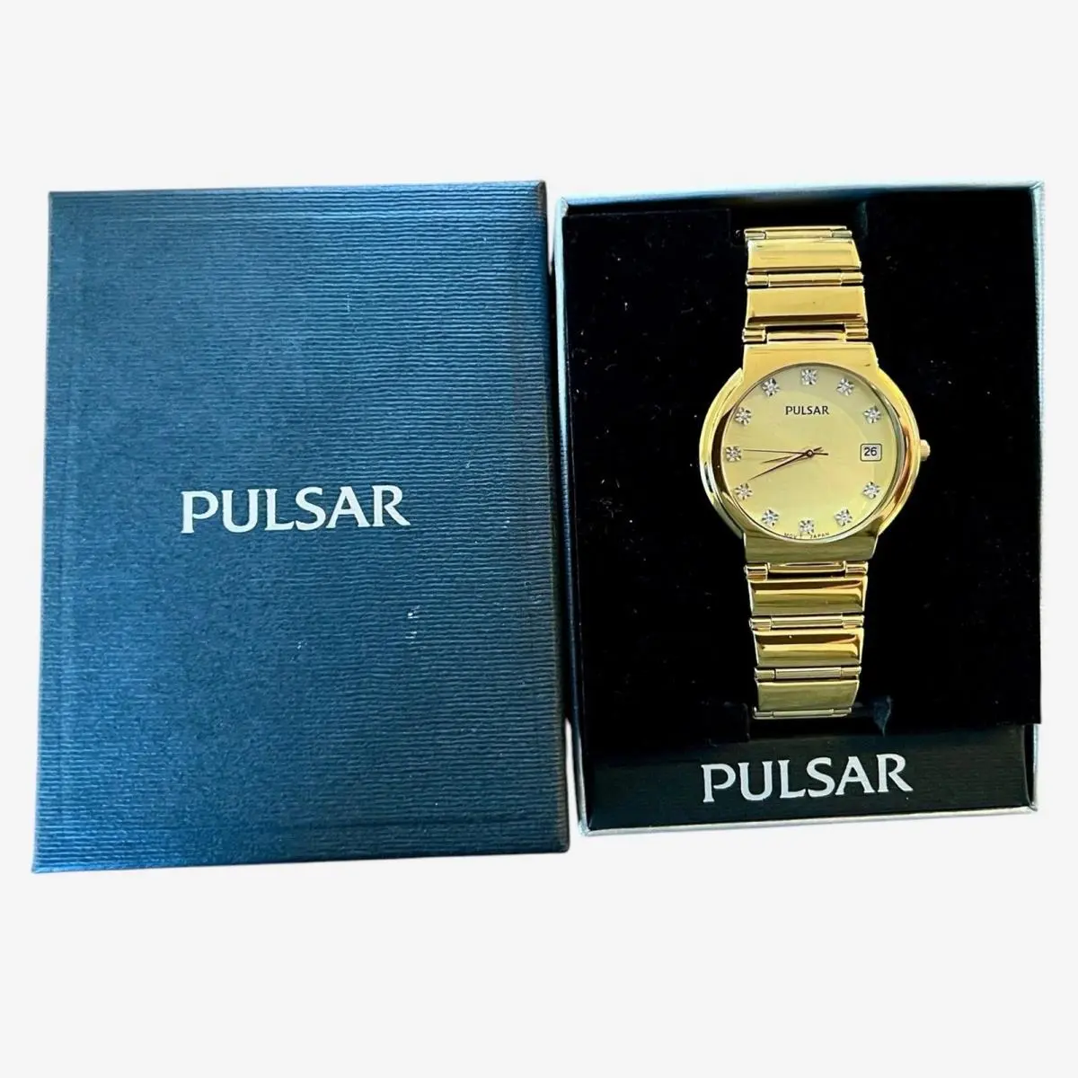 Men`s Japanese Quartz Watch Gold-plated Battery by Pulsar