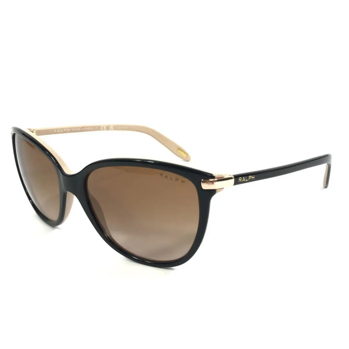 Ralph Lauren Sunglasses RA 5160 1090/13 Black Frames Gradient Brown Lenses