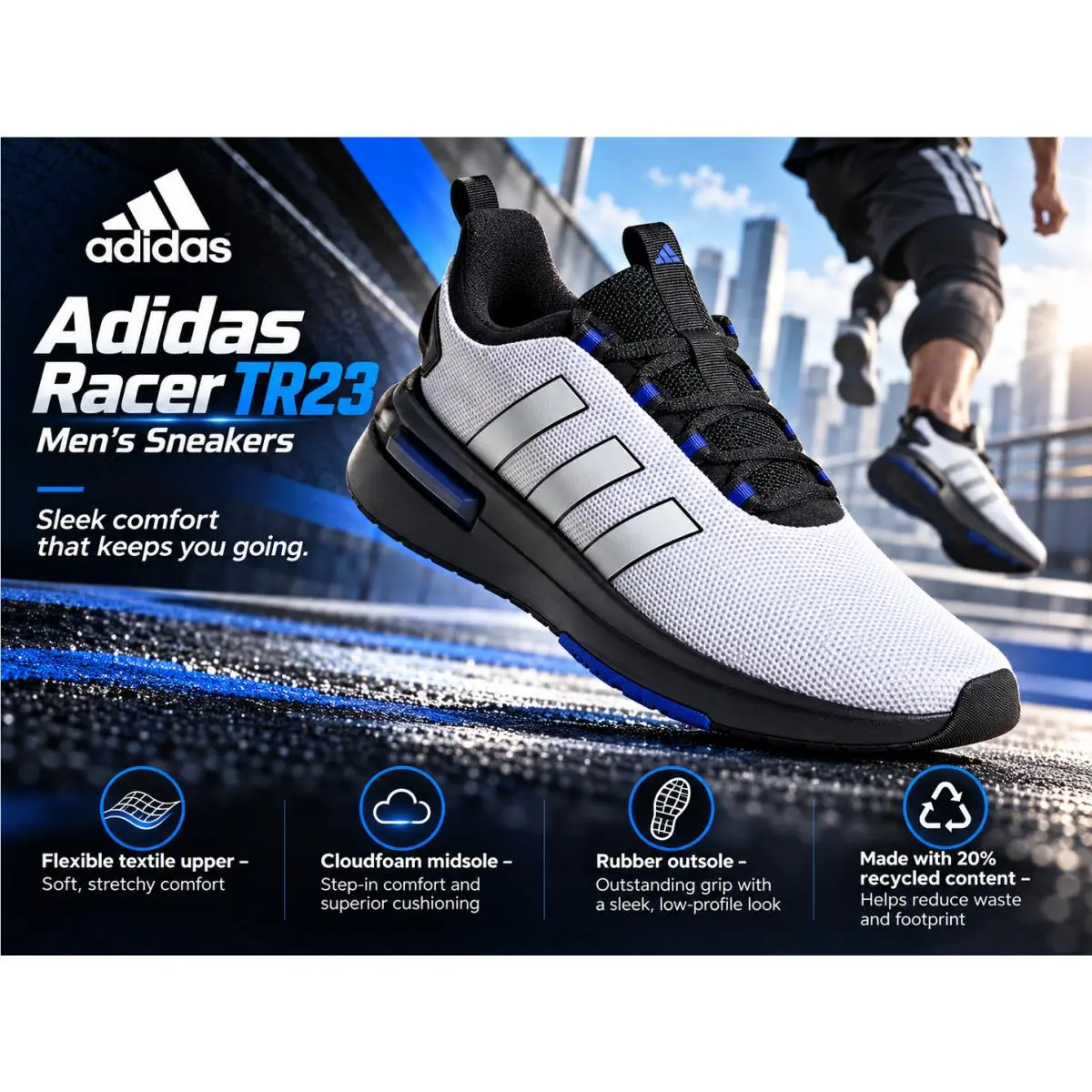 Adidas shoes - adidas Racer TR23 - Racer - Adidas Racer TR23 - White/Black 2