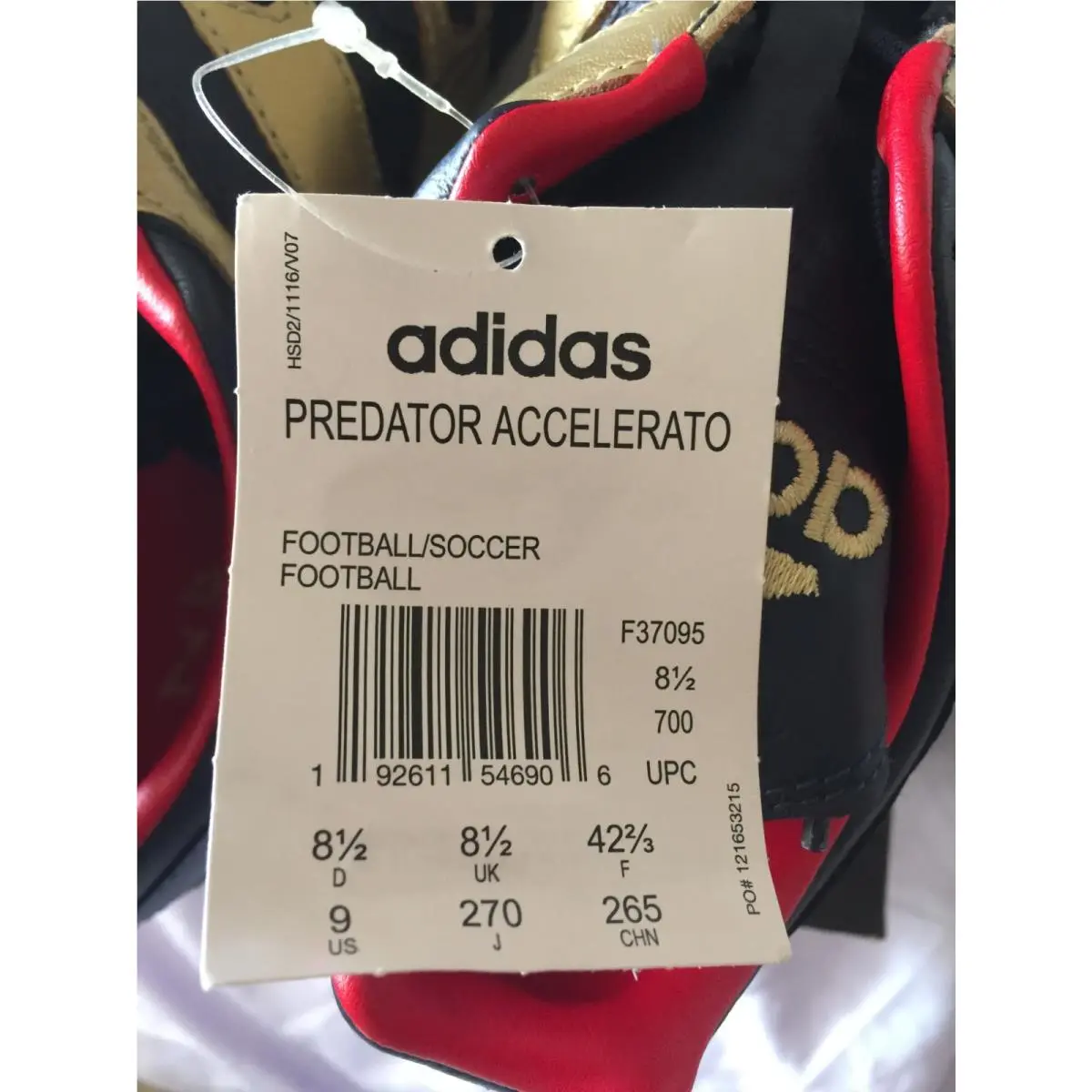 Adidas shoes - adidas Predator Accelerator - Predator Accelerator - F37095 - Gold 20