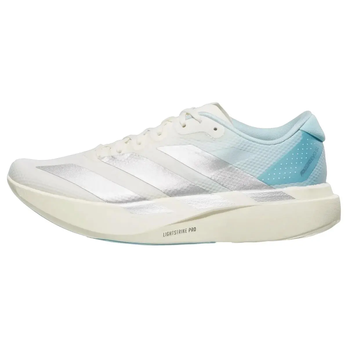 Adidas shoes - Adizero Evo Sl Woven - Adizero Evo Woven - KJ2550 - Off White/Silver Metallic/Icey Blue 5