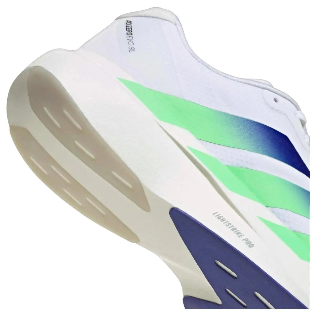 Adidas shoes - Adizero Evo Sl Woven - Adizero Evo Woven - KJ2522 - Ftwr White/Beam Green/Core White 6