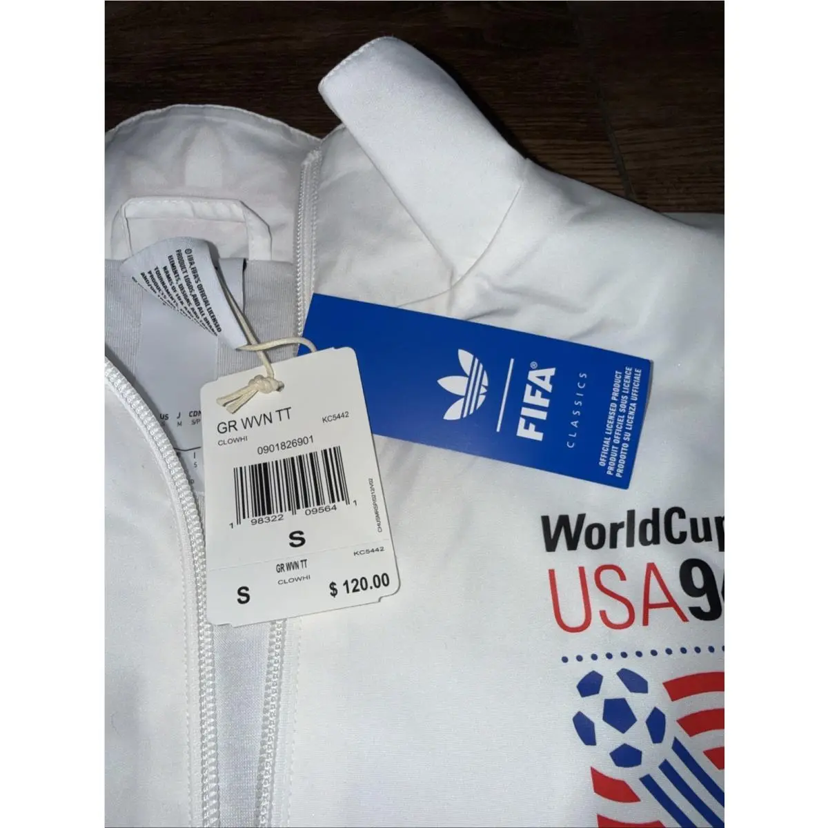 Adidas clothing - adidas Originals Graphic Woven Track Top - KC5442 - White 8