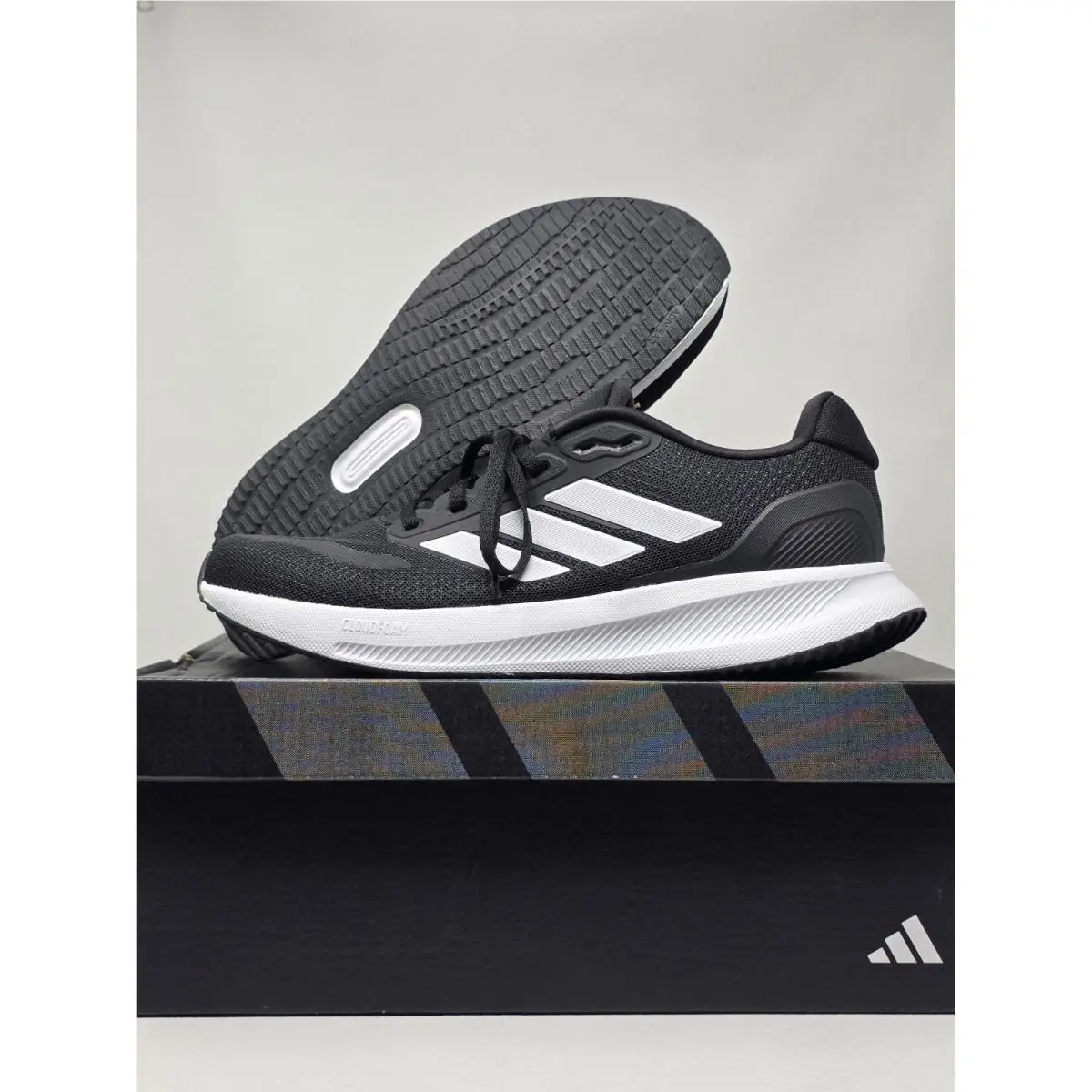 Adidas Runfalcon 5 Wide Size 11.5 Womens Running Shoes IE0556 Black White
