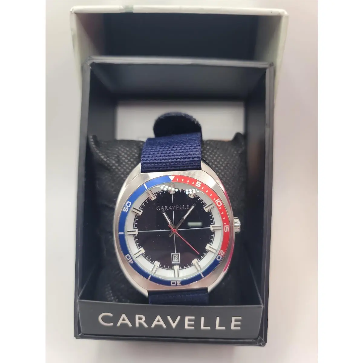 Retro  Men`s Quartz Watch Stainless Steel 40m by Caravelle