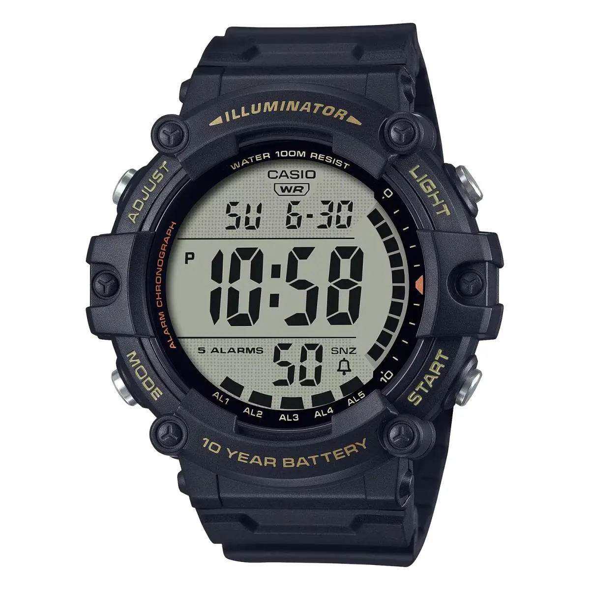 Men`s Oversized Digital Sport Watch with Black Dial - AE-1500WHX-1AVCF by Casio