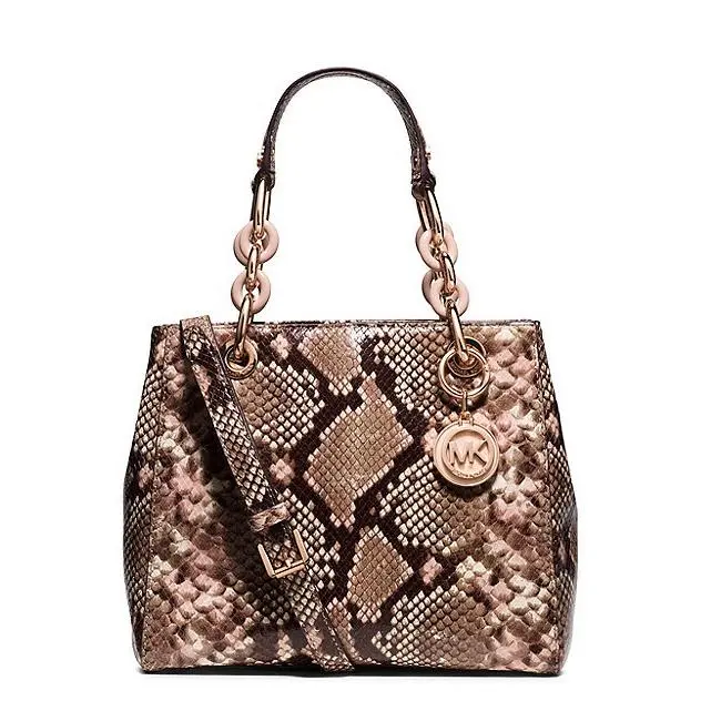 Cynthia Small NS Embossed Leather Satchel Blossom W/goldtone by Michael Kors