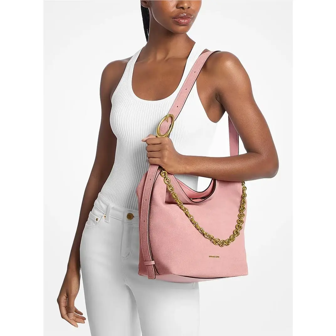 Nolita Large Suede Bucket Tote Bag Primrose by Michael Kors