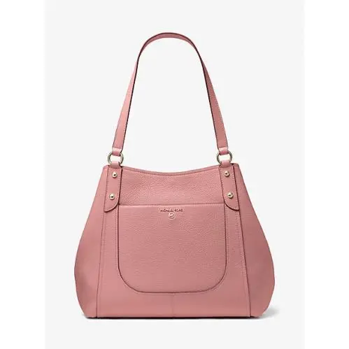 Pink Leather Large Shoulder Bag by Michael Kors