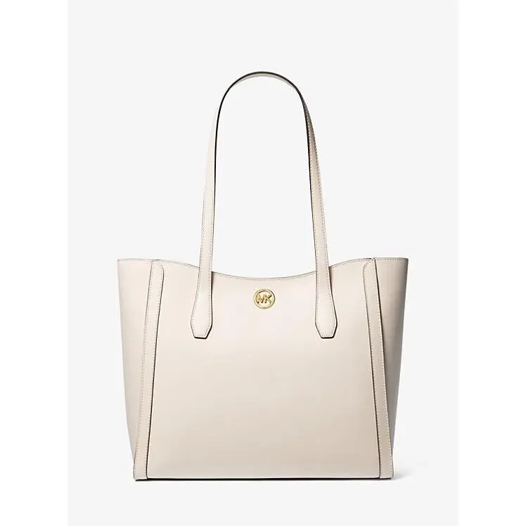 Leida Large Tote Bag In Light Cream by Michael Kors