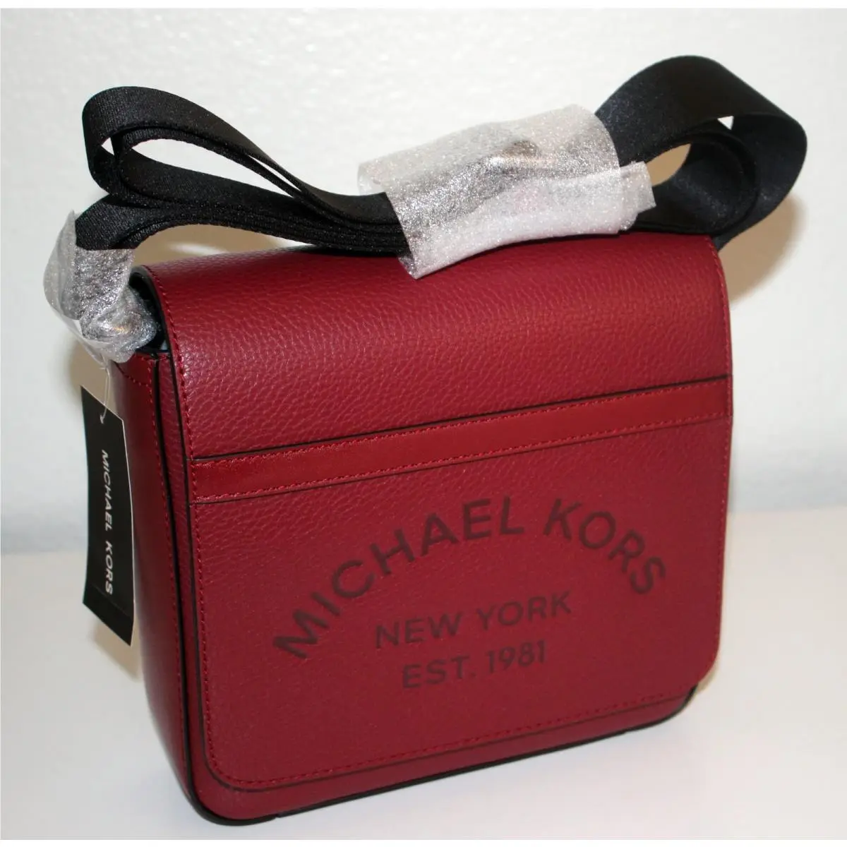 Cooper Pebbled Lightly Pebbled Square Flap Xbody - Unisex by Michael Kors