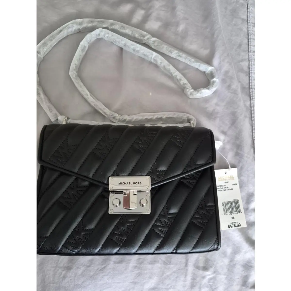 Medium Rose Flap Shoulder Bag - Black 35FOSXLl2u by Michael Kors