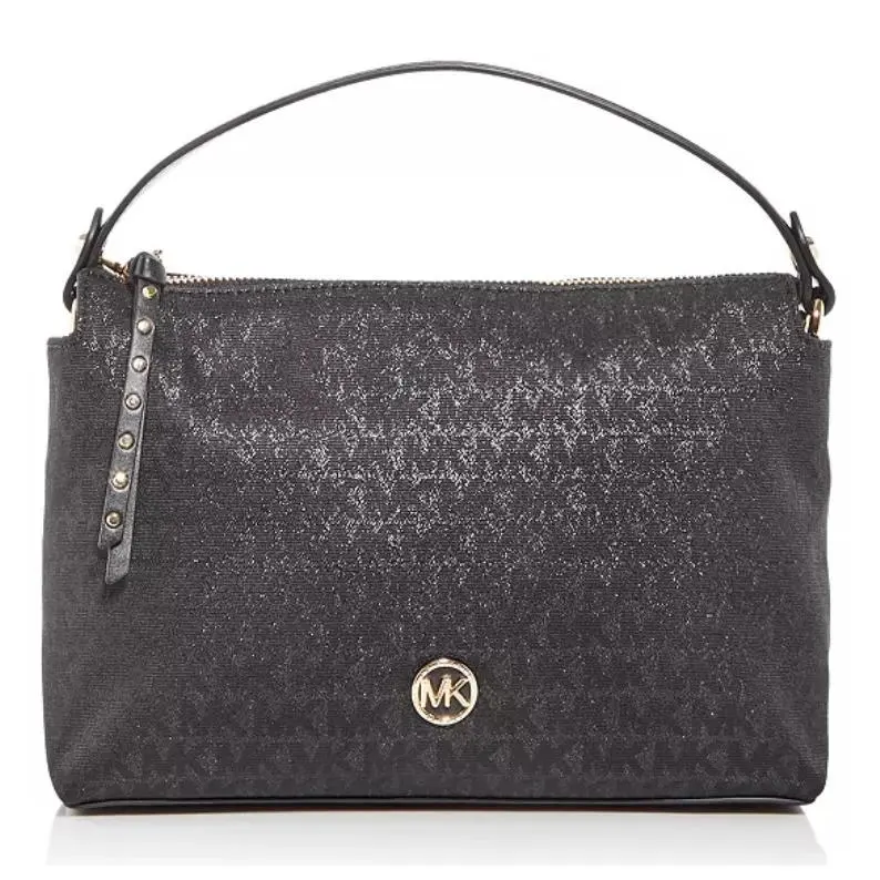 Kors Shailene Shoulder Bag Black Gold by Michael Kors