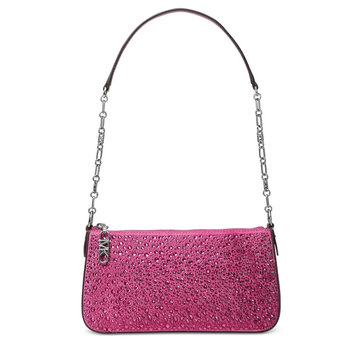 Empire Embellished Medium Chain Shoulder Bag Deep Fuchsia by Michael Kors