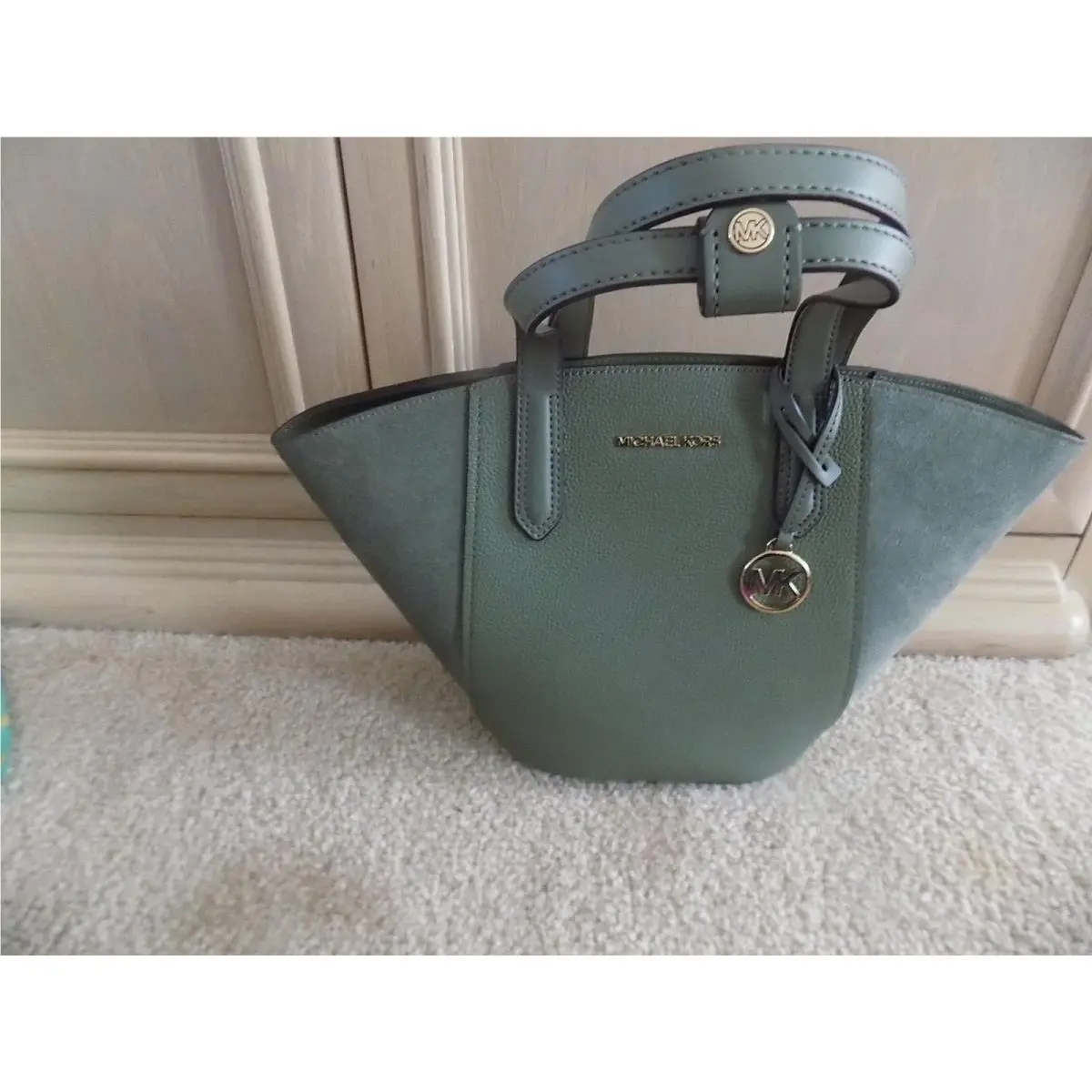 Portia Small Tote Bucket Bag Leather Suede by Michael Kors