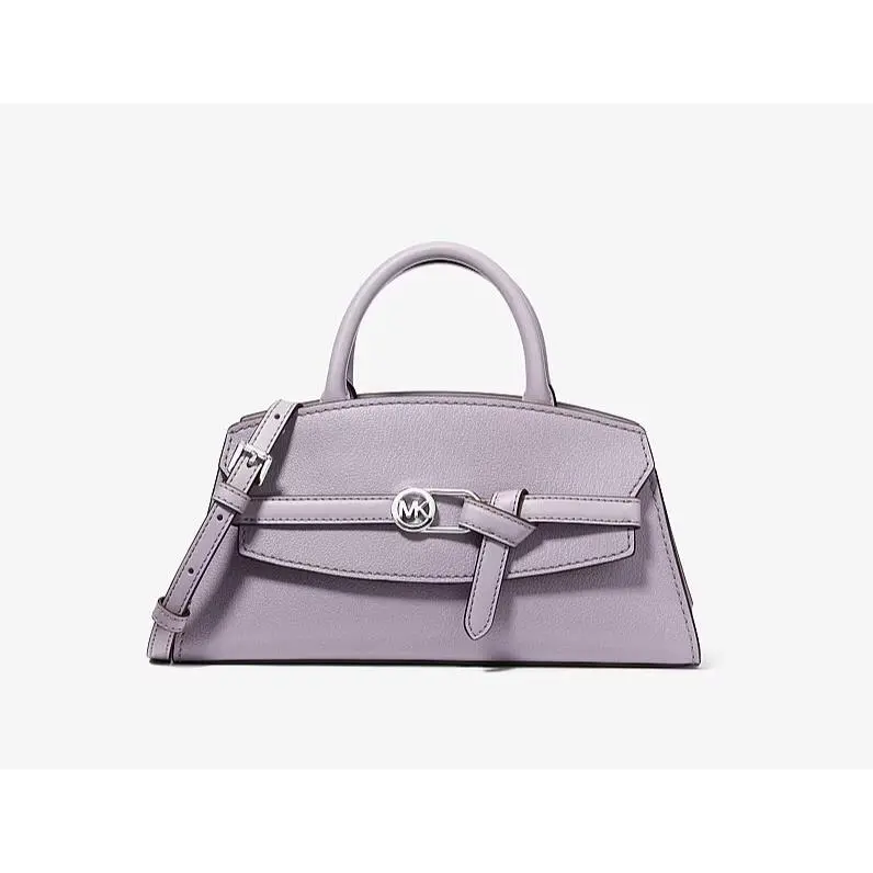 Greta Small Leather Convertible Crossbody Bag Lilac by Michael Kors
