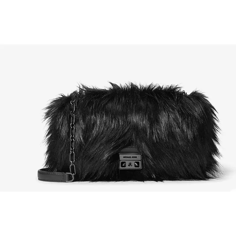 Kors Tribecca Fur Shoulder Bag in Black by Michael Kors