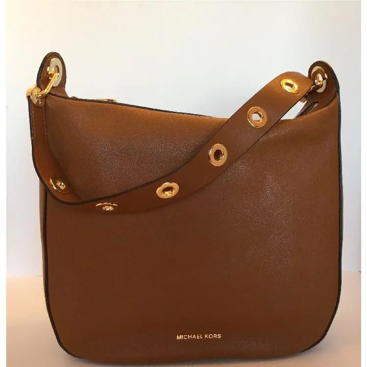 Raven Large Shoulder Bag Luggage Leather Gold Hardware by Michael Kors