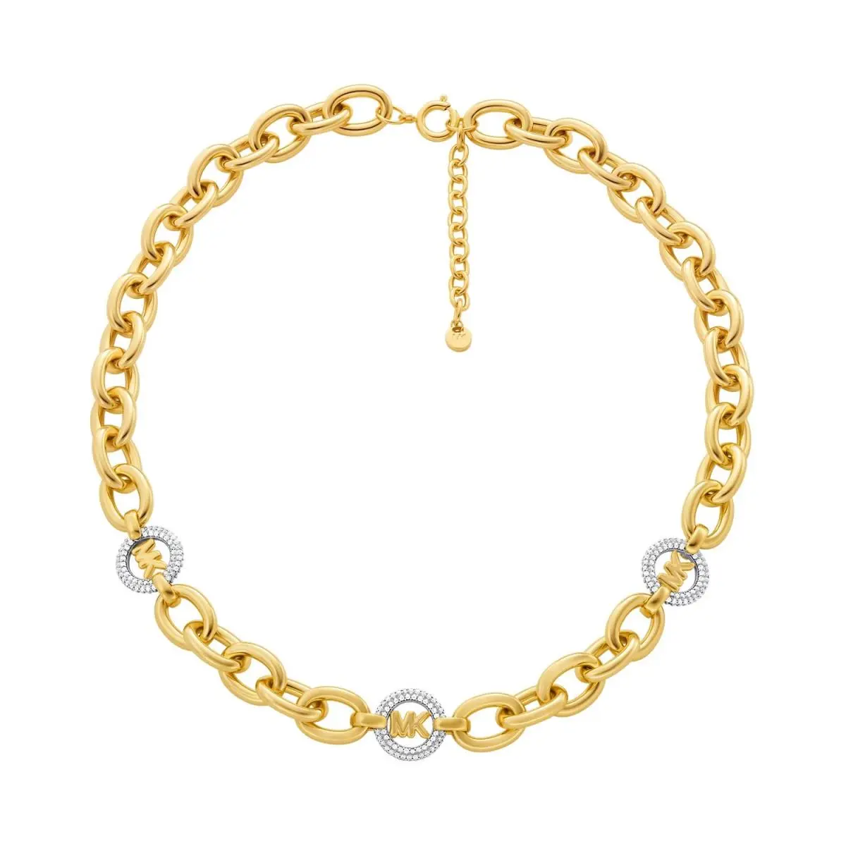 Pave MK Pop Charm Chain-link Necklace MKJ8501931 by Michael Kors