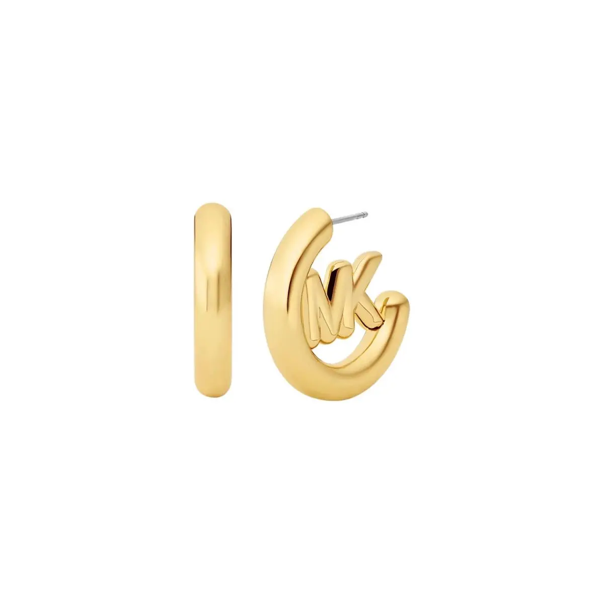 Large Logo Charm Hoop Earrings MKJ8509710 by Michael Kors