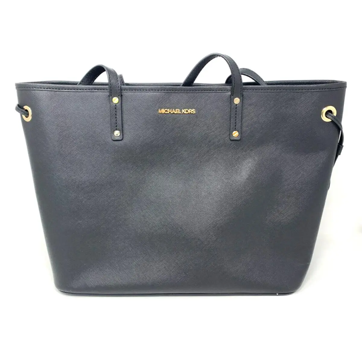 Jet Set Large Tote Saffiano Leather Black Shoulder Handbag by Michael Kors