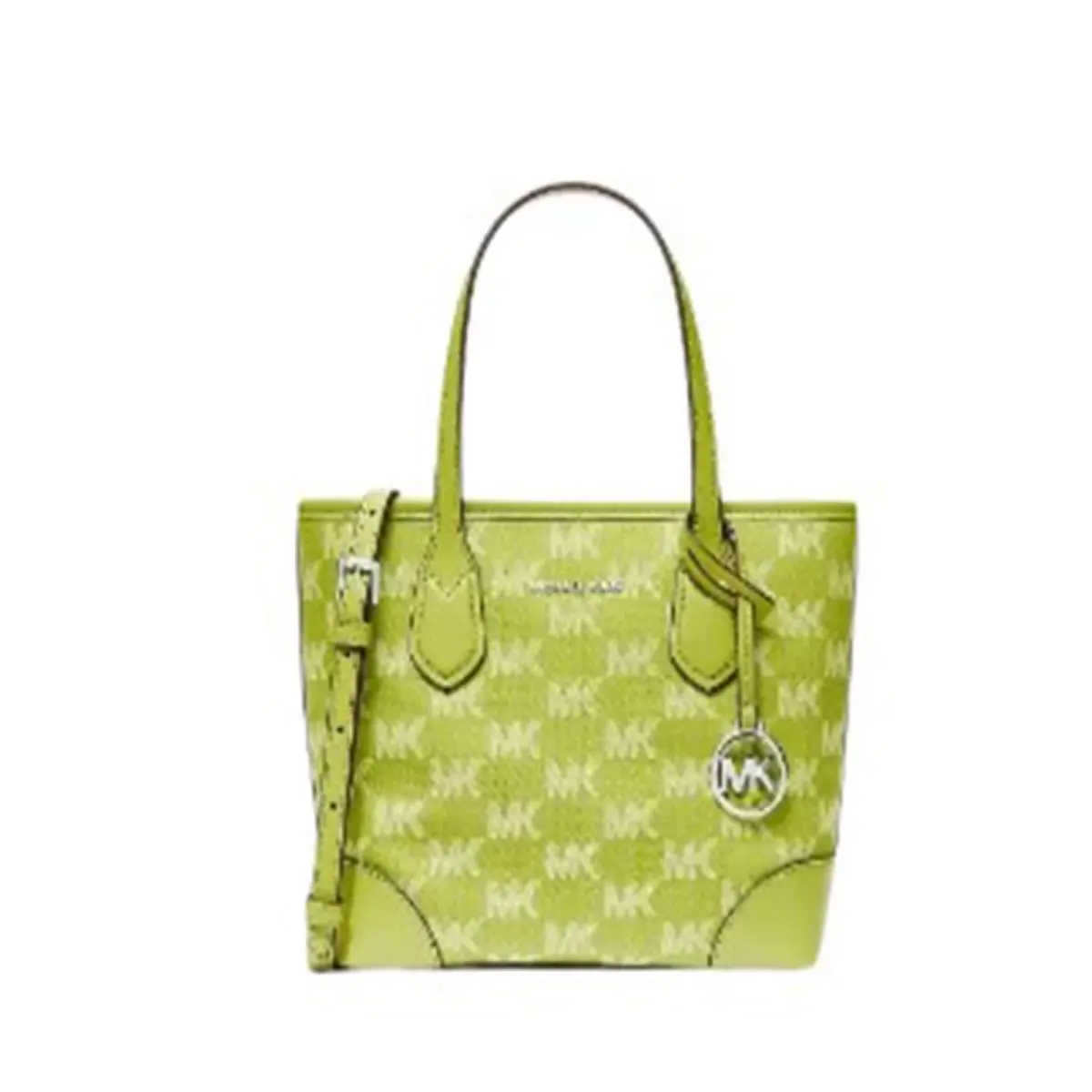 Eva Extra-small Logo Jacquard Denim Convertible Tote Bag 35S6SV0T0C by Michael Kors