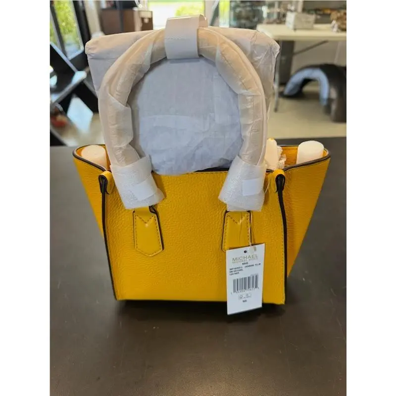 Kris Small Pebble Leather Satchel Handbag - Jasmine Yello by Michael Kors