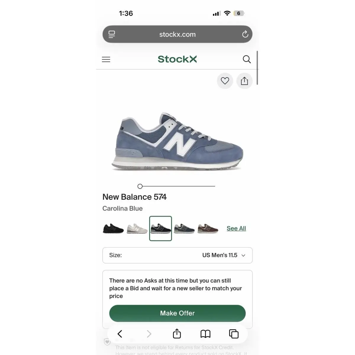 New Balance shoes - New Balance 574 - U574FDG - Blue 6