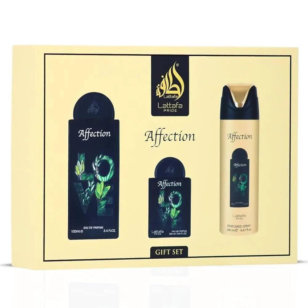 Pride Affection 3-Piece Gift Set – Eau de Parfum Unisex – Box by Lattafa