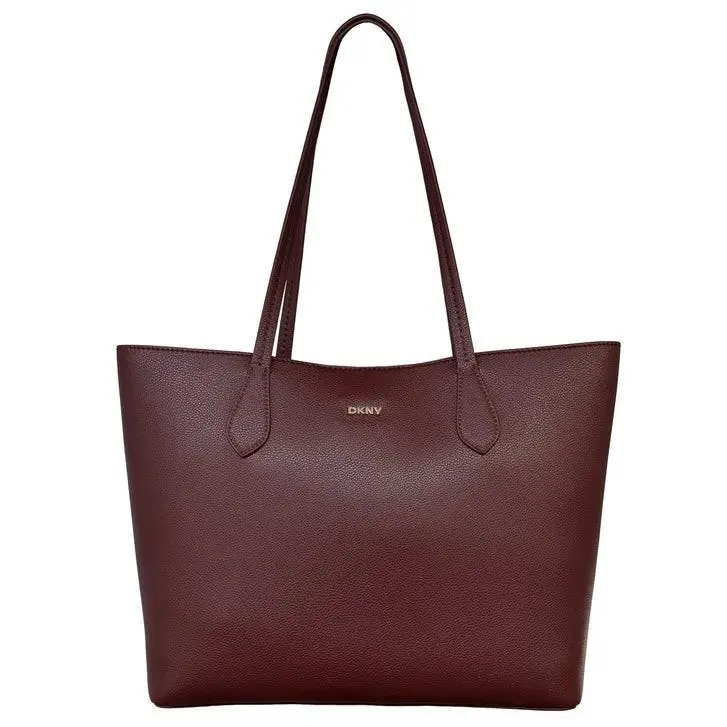 Dkny Women`s 16 Pebbled Leather Tote Bag with Zip Center Pocket