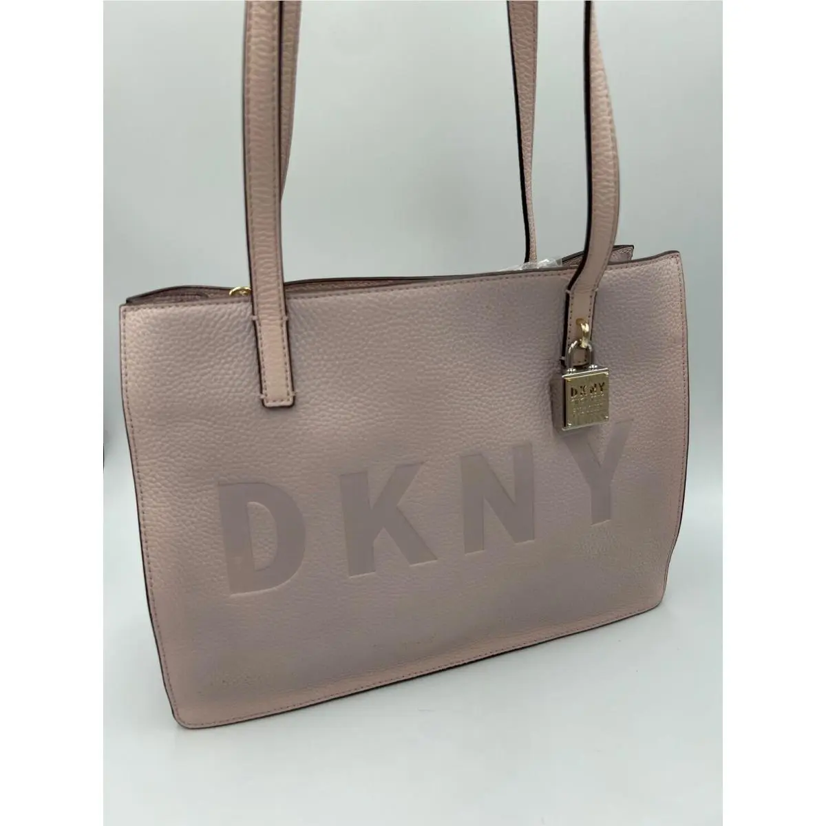 Dkny Commuter MD Tote R83AA667 Pink Pebbled Leather Shoulder Bag