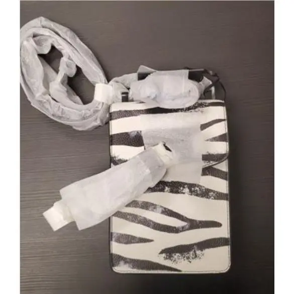 Dkny Elissa North South Leather Crossbody - Zebra Patten by DKNY