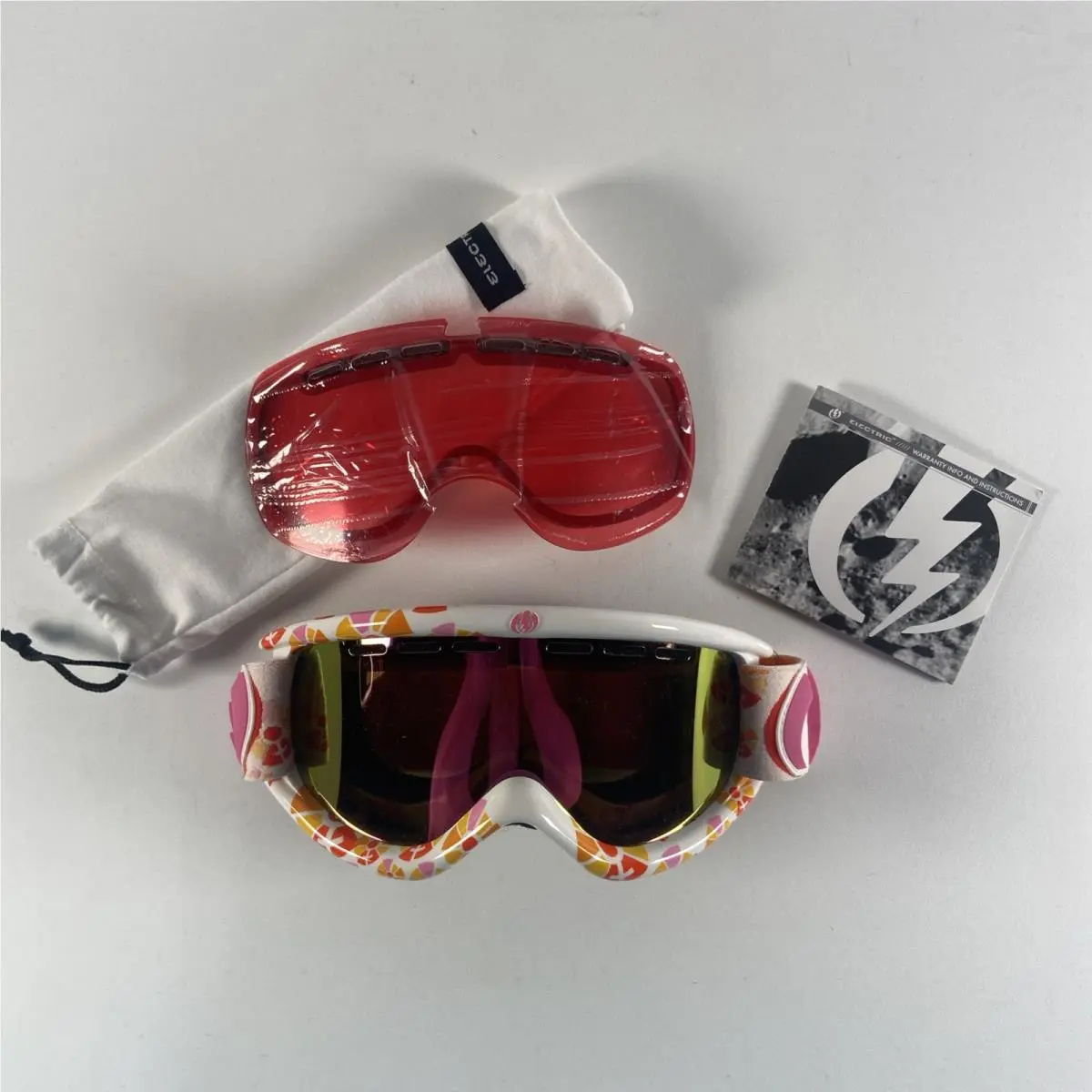 EG.5 Ski Snowboard Goggles B4BC Breast Cancer Bronze Pink Chrome Lens by Electric