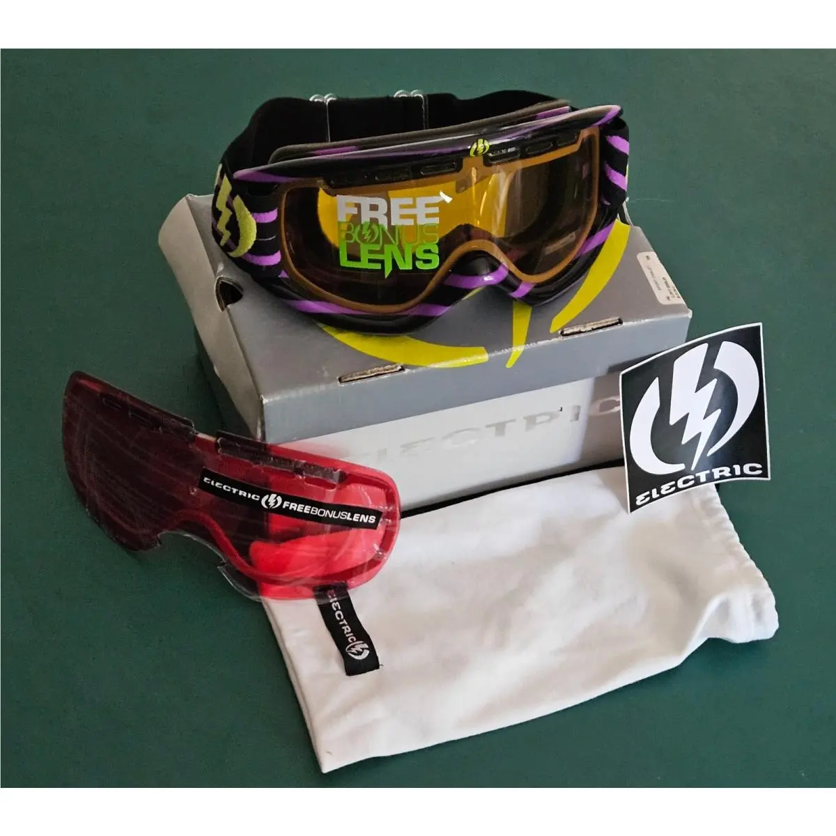 EG.5 Snowboard Ski Goggle Purple Stripe by Electric