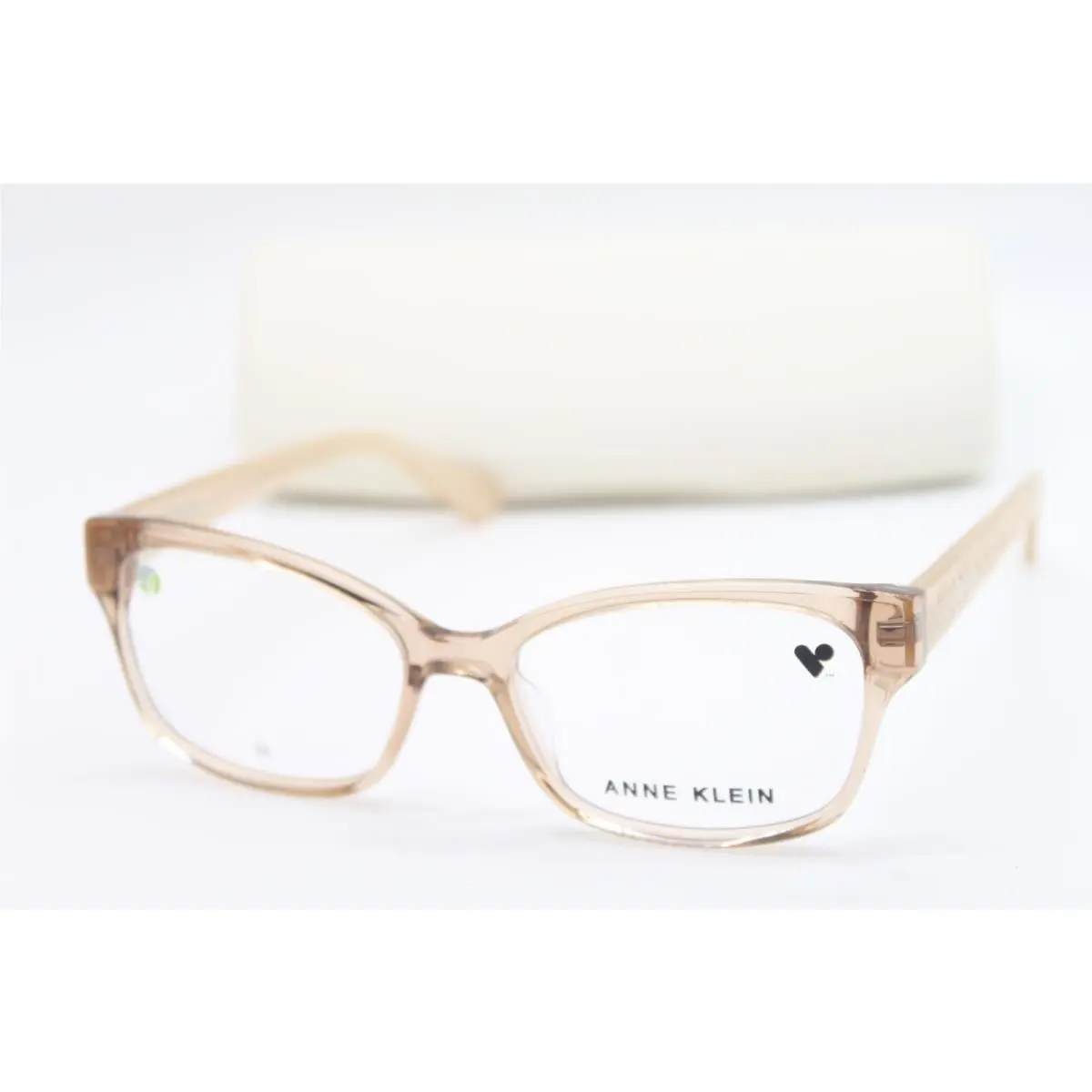 AK5119 204 Taupe Crystal Eyeglasses W/case 52-16 by Anne Klein