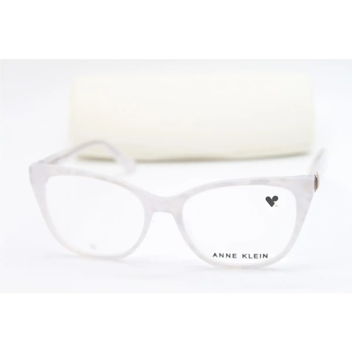 AK5121 020 Grey Pearl Gold Eyeglasses W/case 52-16 by Anne Klein