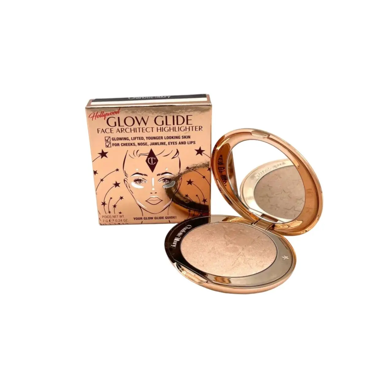 Champagne Glow Hollywood Glow Glide Face Architect Highlighter by Charlotte Tilbury