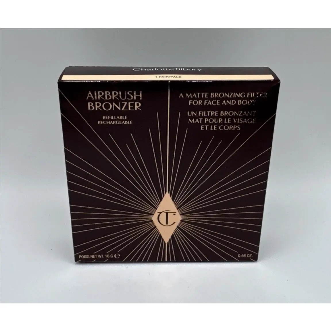 Airbrush Bronzer Refillable Matte Bronzer 1 Fair .56 Oz by Charlotte Tilbury