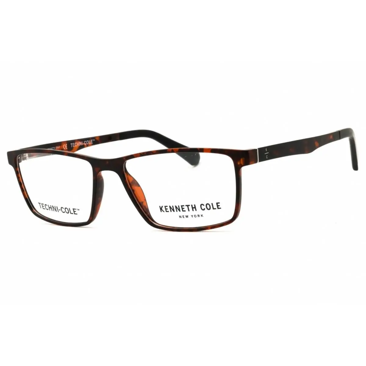 New York Men`s Eyeglasses Dark Havana Rectangular Frame KC0318 052 by Kenneth Cole