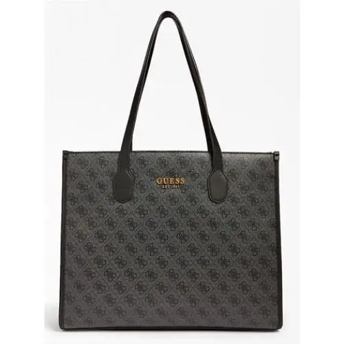Sb866524 Silvana Womens Shoulder Bag with 4G Logo In Coal by Guess