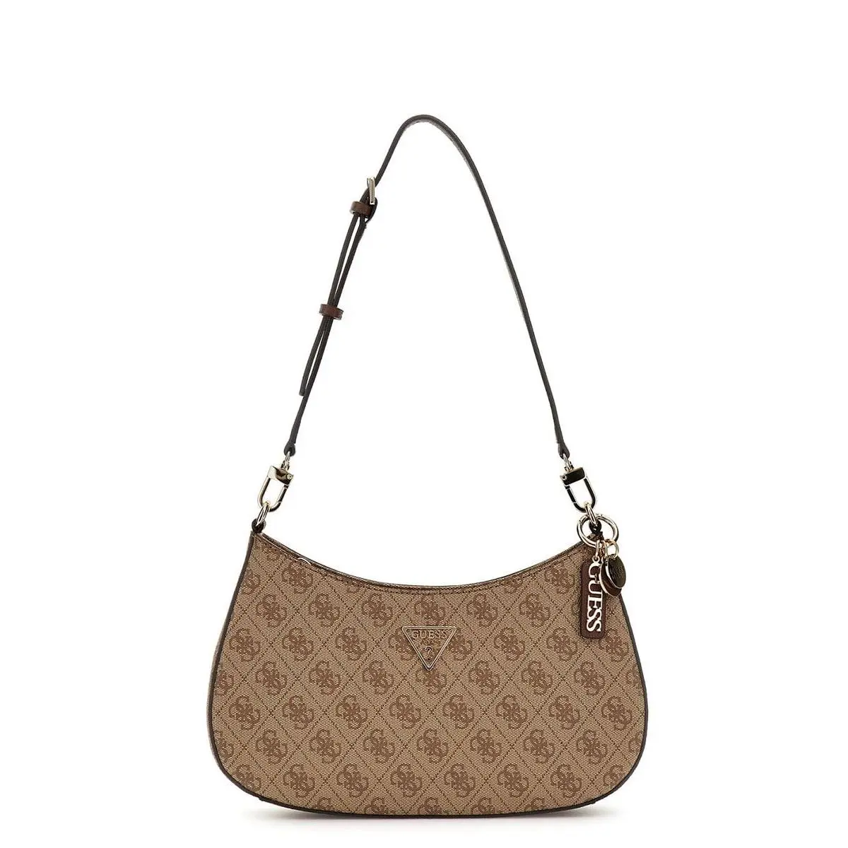 BG967218 Noelle II 4G Logo Womens Shoulder Bag In Brown by Guess