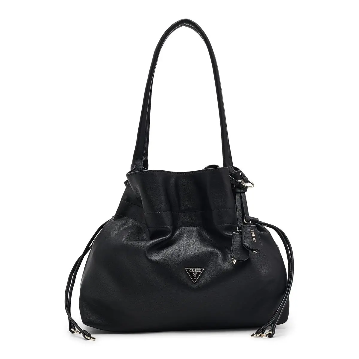 Women`s Handbags  Karima Drawstring Tote Black by Guess