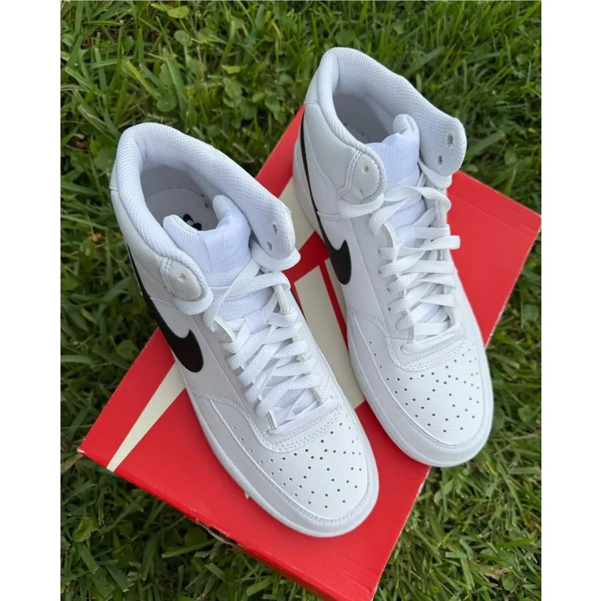 Nike shoes - Nike Court Vision Mid - Court Vision Mid - white / black 2