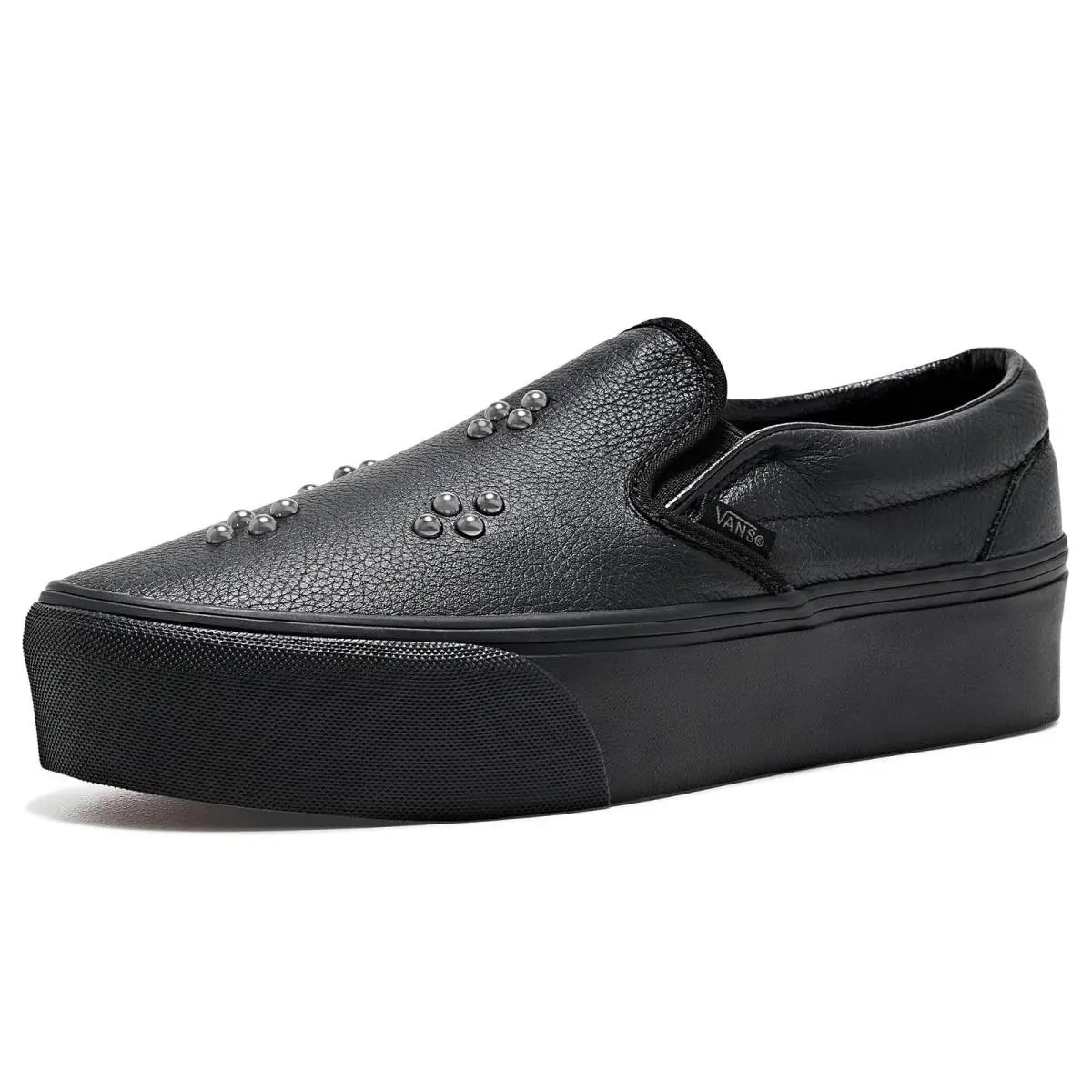Unisex Sneakers Athletic Shoes  Classic Slip-on Platform Studs Black by Vans