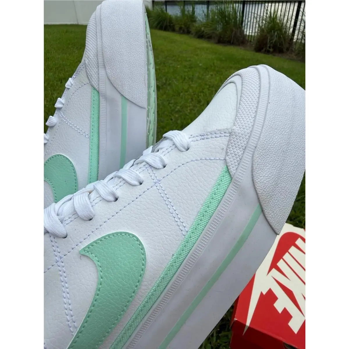 Nike shoes - Nike Court Legacy - Court Legacy - white / green 2
