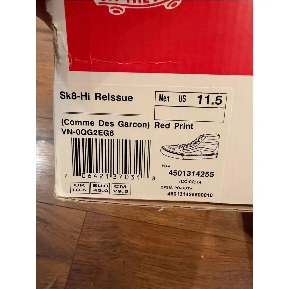 Vans shoes - VANS SK8-Hi Reissue - Reissue - VN-0QG2EG6 - Red 1